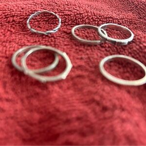 Set of Silver Rings